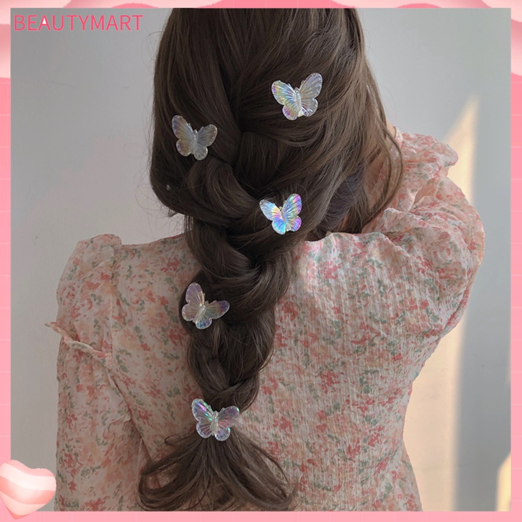 Kẹp Tóc Trong Suốt Tạo Hiệu Ứng 3D Độ Bóng Cao Trang Trí Tóc Mùa Hè