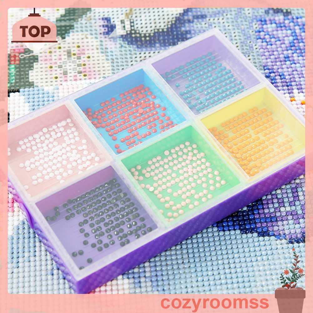 Khay Đựng Hạt Cườm Thêu Tranh Đính Đá Cỡ Lớn Có Nắp Đậy