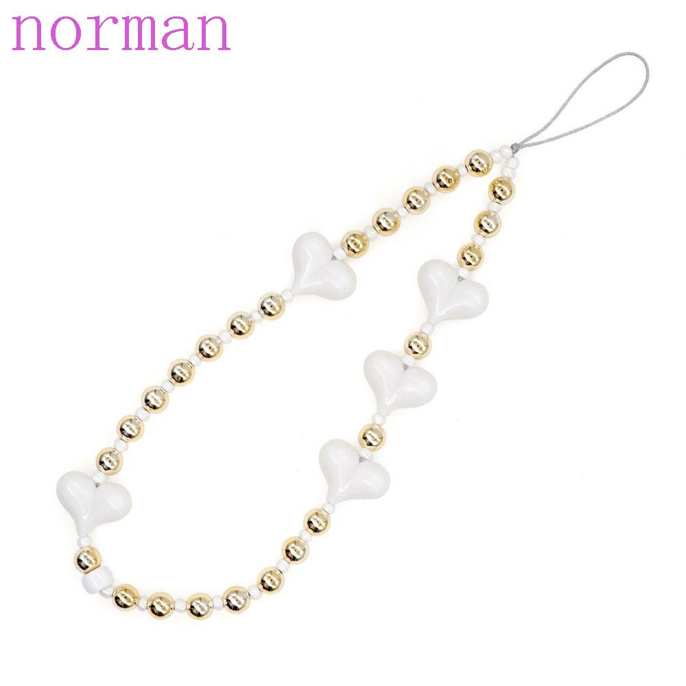 Norman Dây Treo Điện Thoại Chống Thất Lạc Họa Tiết Trái Tim Kẻ Sọc Phong Cách Bohemian Đơn Giản