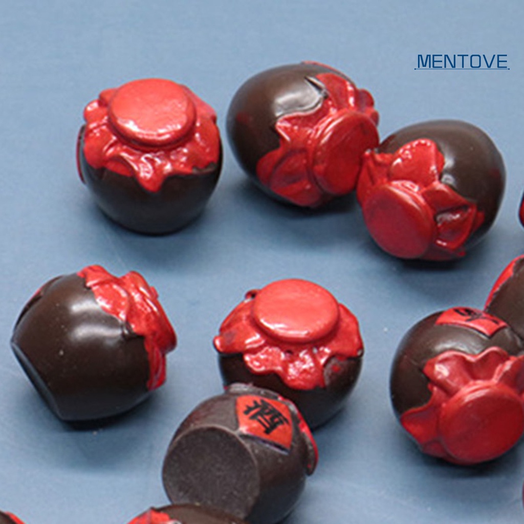 Bộ 2 Bình Rượu Mini Bằng Nhựa Resin Phong Cách Trung Hoa Cổ Điển Dành Cho Nhà Búp Bê