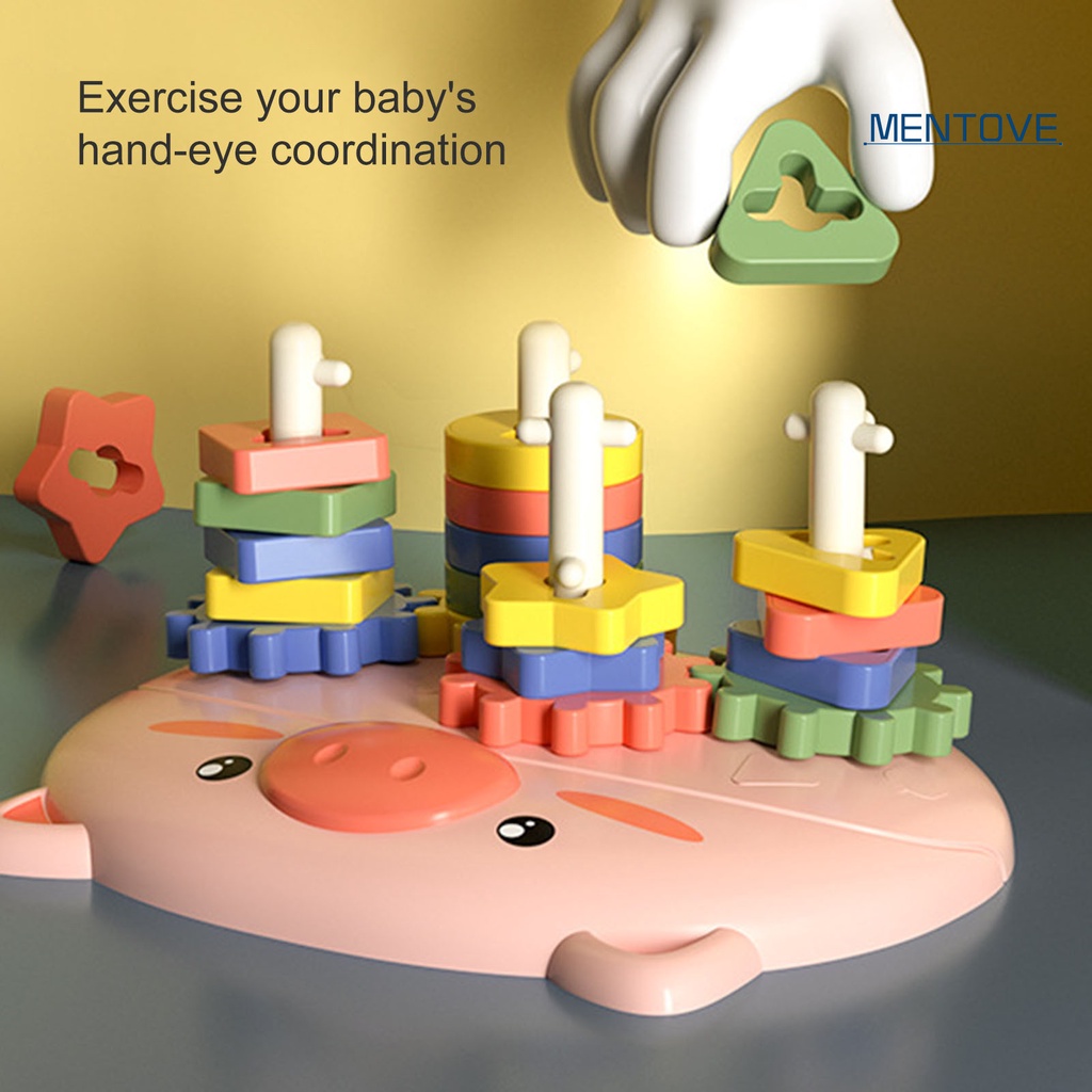 [MT] 1 Bộ Đồ Chơi Xếp Chồng Lên Nhau Bằng Nhựa Phân Loại Bằng Tay Và Mắt Thú Vị Trang Trí