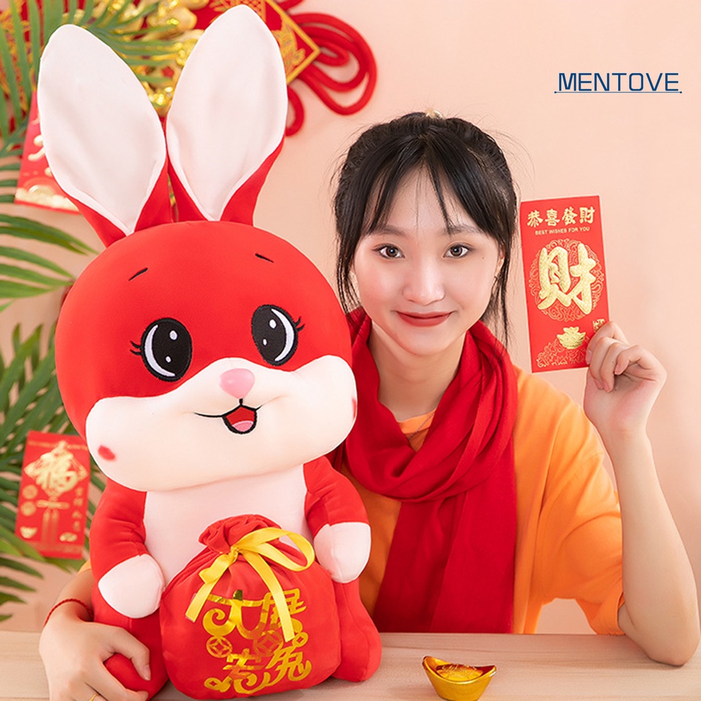 Thỏ Nhồi Bông 30 / 40 / 50 / 60cm Trang Trí Năm Mới