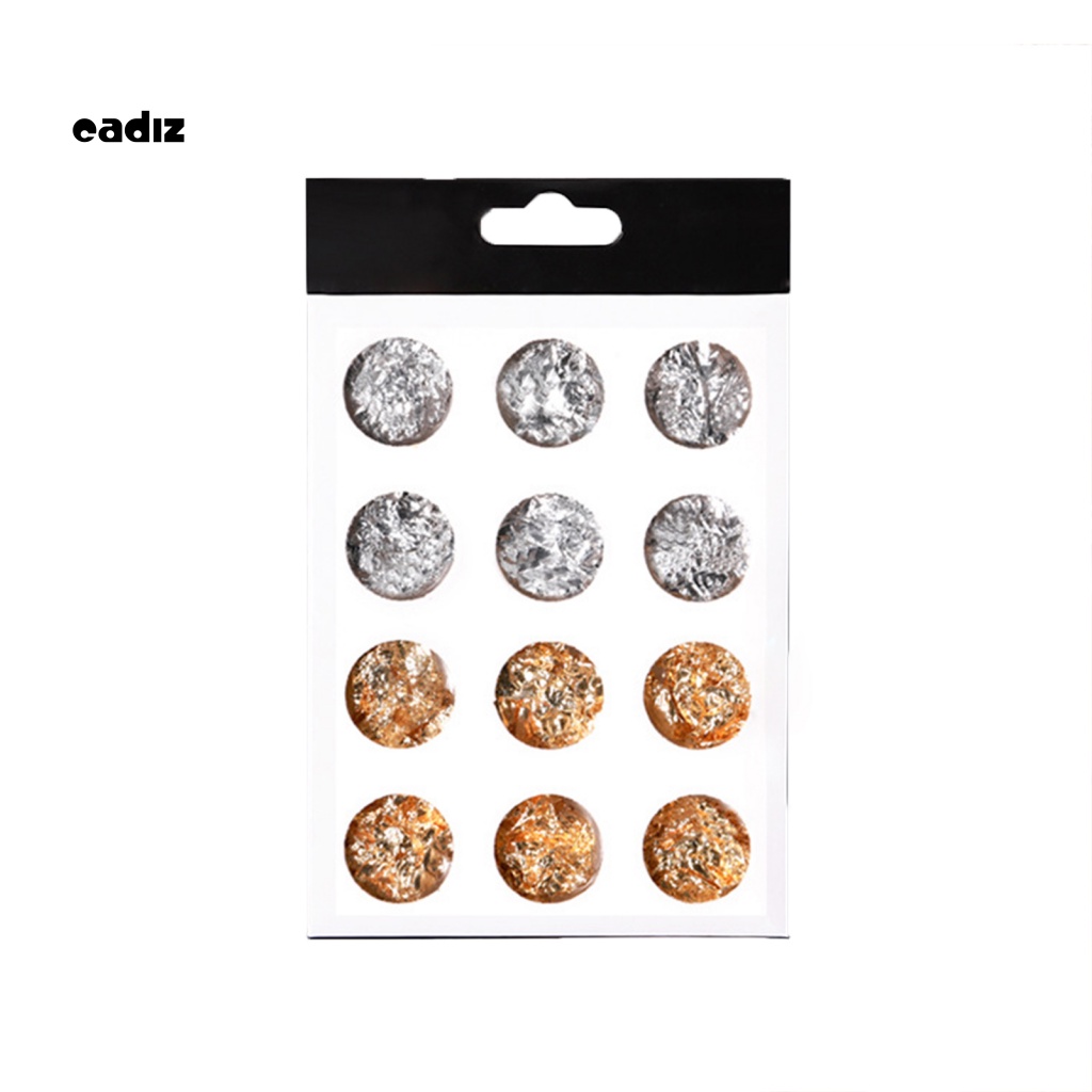 Set 12 Lá Vàng Siêu Mỏng Trang Trí Móng Tay Dễ Dán