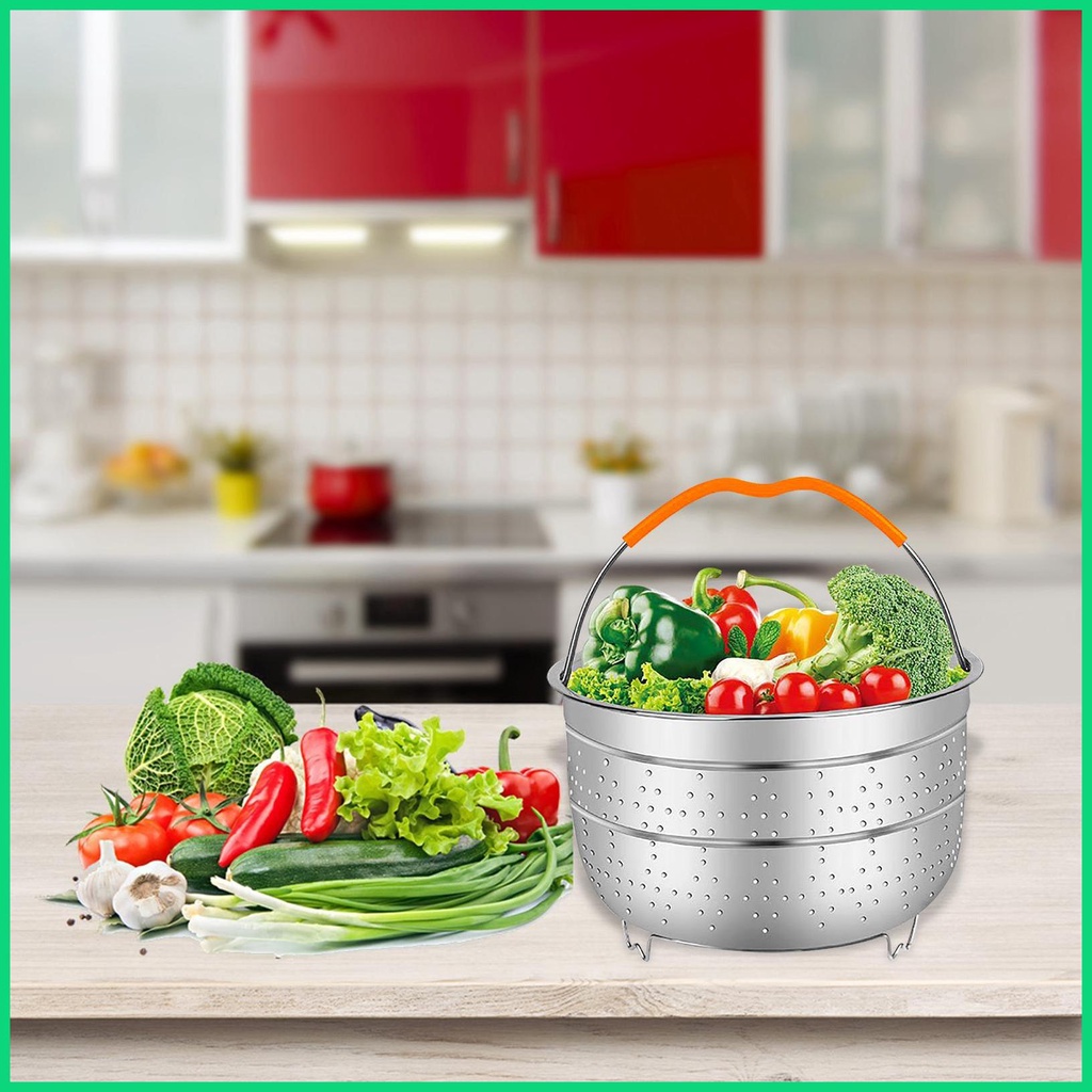 Rổ Hấp Bánh Mì Bằng Thép Không Gỉ Có Lưới Lọc Thiết Kế Tripod Cho Pasta Jwvn