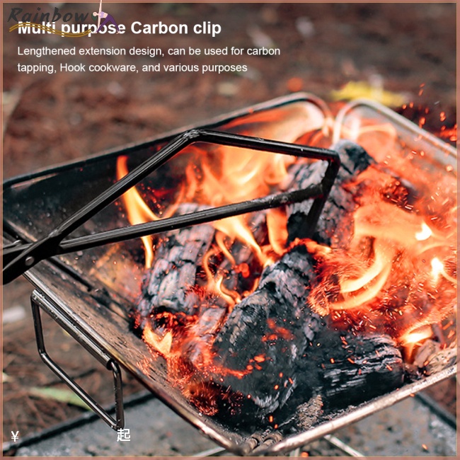 Kéo Gỗ Lửa Đa Năng Cách Nhiệt Có Tay Cầm Bằng Gỗ Tiện Lợi Dành Cho Cắm Trại Ngoài Trời