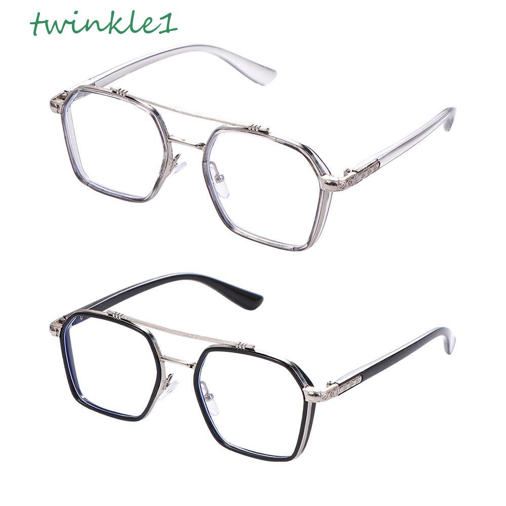 Kính Mát Gọng Vuông Đôi Chống Ánh Sáng Xanh Phong Cách Vintage Thời Trang Cho Nữ