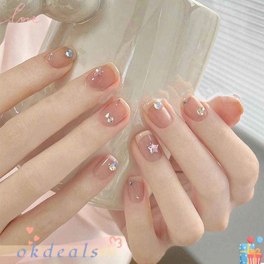 Bộ 24 Móng Tay Giả Dạng Nhấn Độc Đáo Tiện Dụng