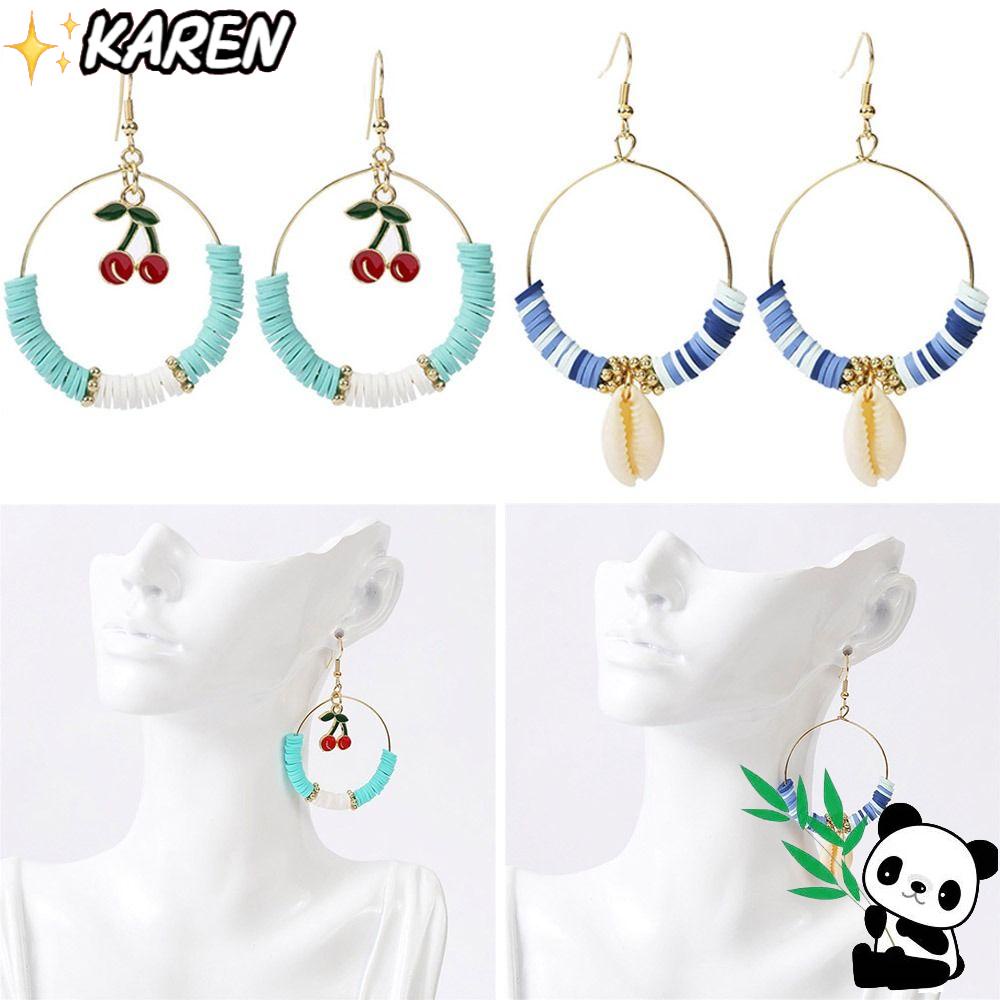 1 Đôi Bông Tai Hình Vỏ Sò Phong Cách Bohemian Sáng Tạo