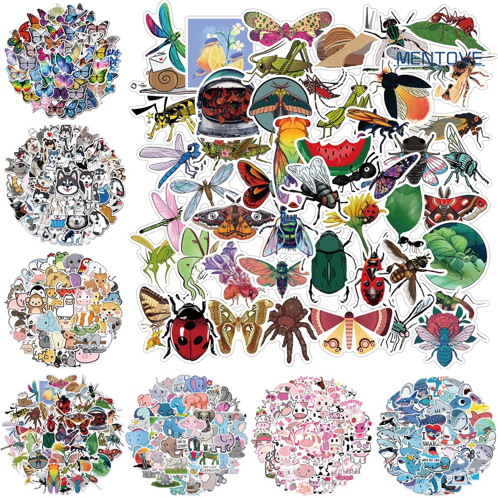 Set 50 Miếng Dán Hình Gấu Trúc Hoạt Hình Graffiti Nghệ Thuật Chống Thấm Nước Trang Trí Vali Laptop Xe Máy