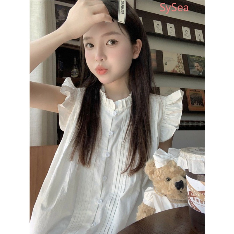 Áo Kiểu Tay Phồng Họa Tiết Sọc Caro Phong Cách Retro Pháp