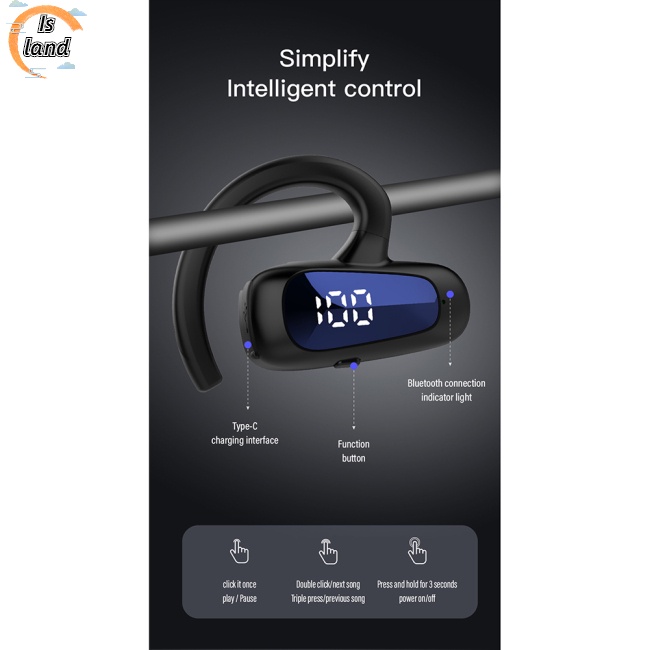 [IS] Tai Nghe Thể Thao Không Dây Bluetooth Cảm Ứng Dạng Móc Tai Kỹ Thuật Số M-t8