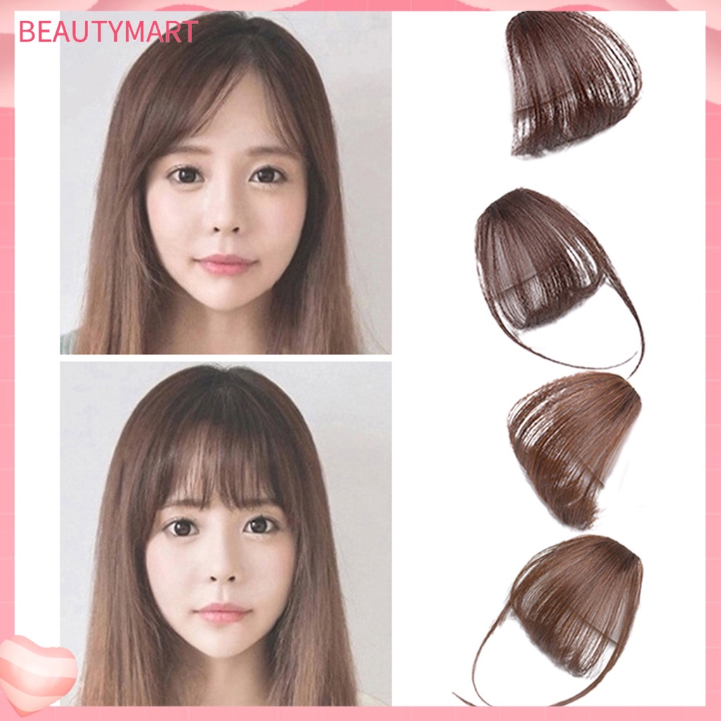 [beautymart] Tóc Mái Giả Màu Sắc Tươi Sáng Thân Thiện Với Làn Da Không Đường May Trang Trí Cho Nữ Giới