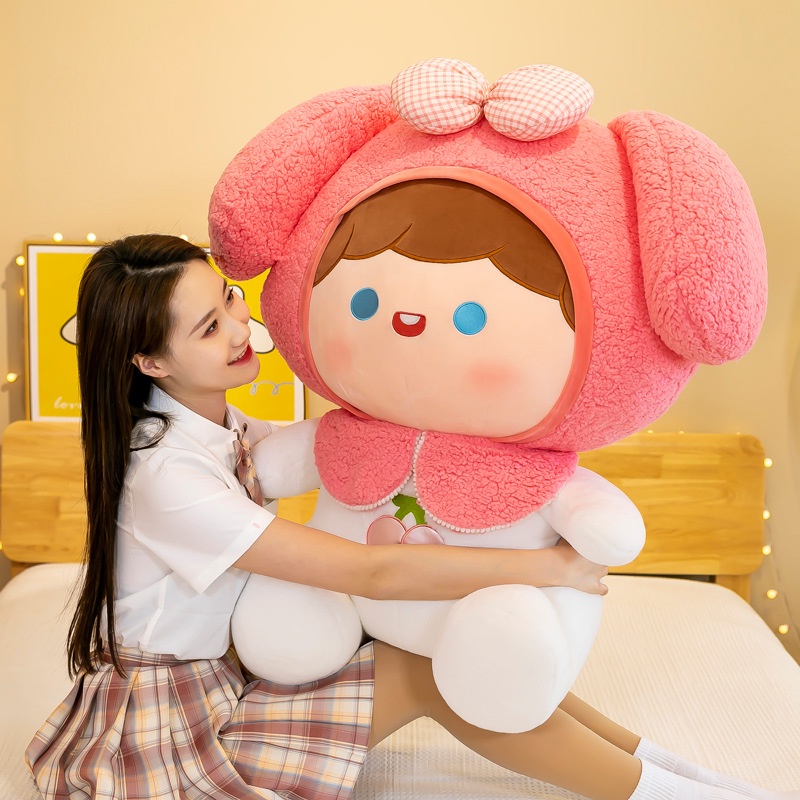 Búp Bê Nhồi Bông Hình Thỏ Và Hoa Quả Dễ Thương Cho Bé