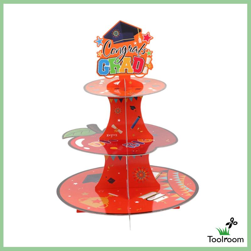 Giá Đỡ Bánh Cupcake 3 Tầng Hình Tròn Tiện Dụng Cho Nông Trại