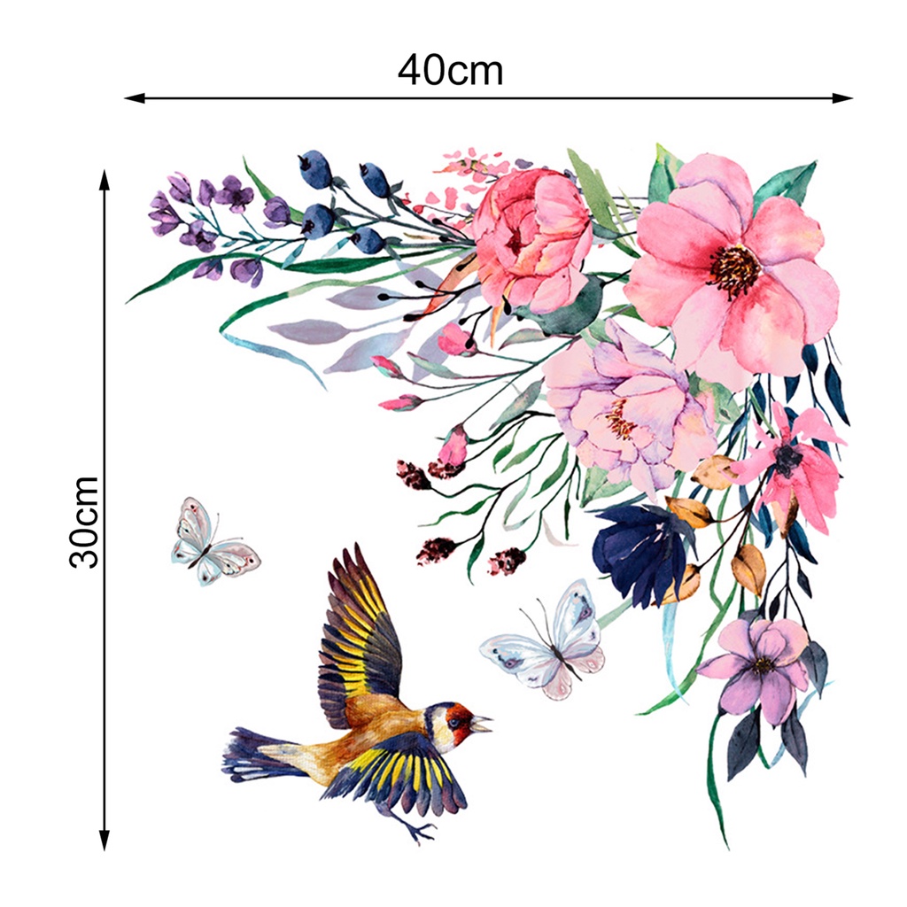 1 Bộ Miếng Dán Trang Trí Toilet Bằng PVC Tự Dính Hình Hoa Dễ Sử Dụng