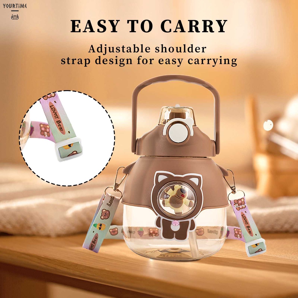 Bình Nước 1300ml Có Ống Hút Chống Tràn Tiện Dụng Cho Bé