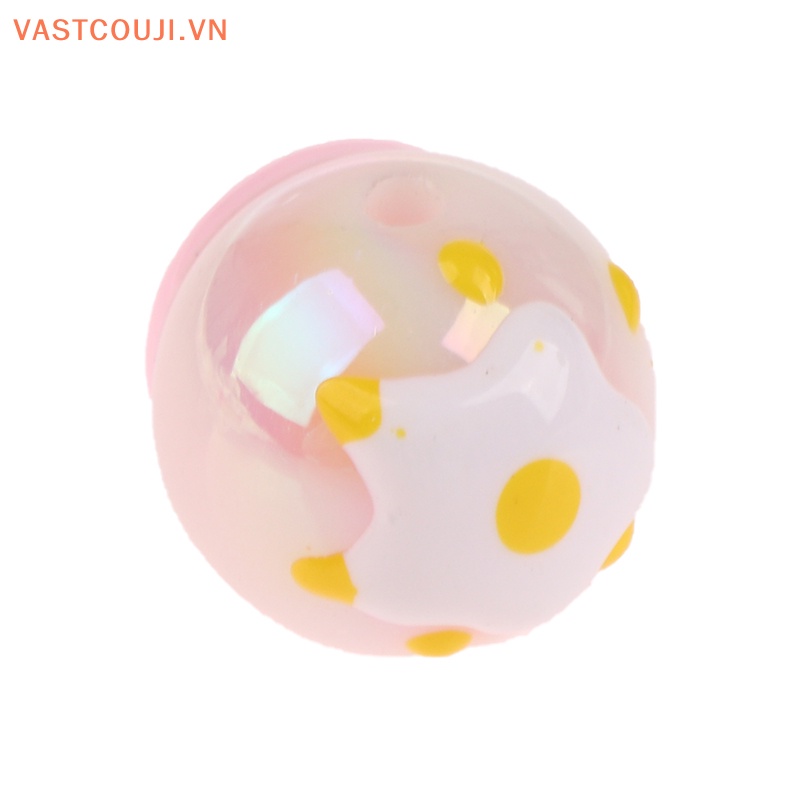 Bộ 2 Hạt Nhựa Acrylic Hình Dấu Chân Mèo Dùng Làm Trang Sức DIY