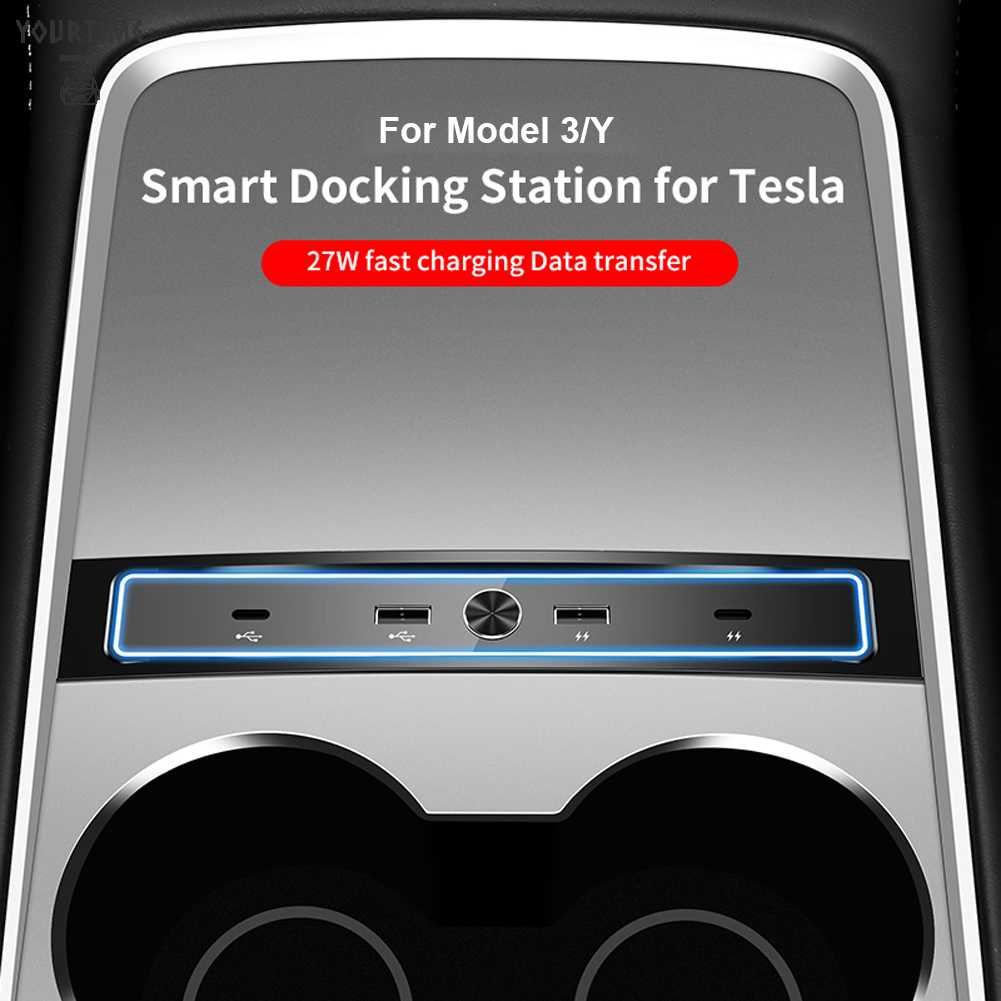 Bộ Chuyển Đổi Cảm Biến Thông Minh 27W Nhiều Cổng 4 Trong 1 Cho Tesla Model 3