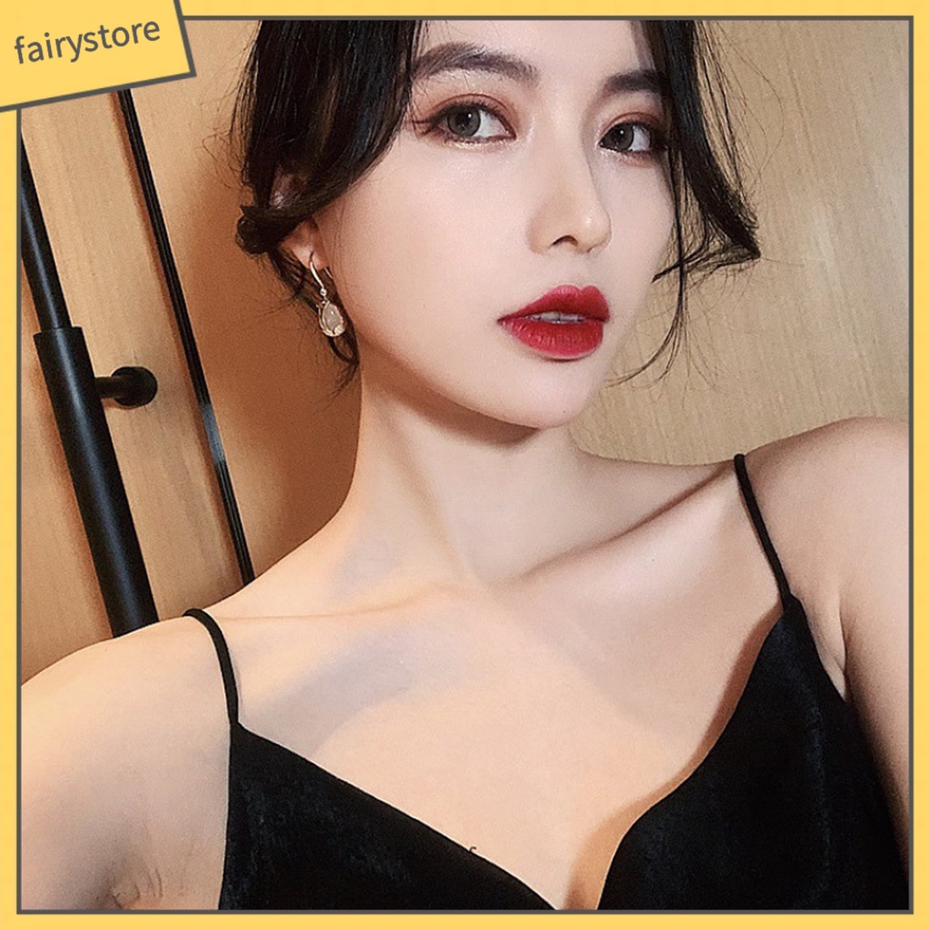 [FRO] 1 Đôi Bông Tai Mặt Hoa Tulip Đính Đá Zircon Cao Cấp Không Gây Dị Ứng Trang Phục Hóa Trang Dành Cho Nữ