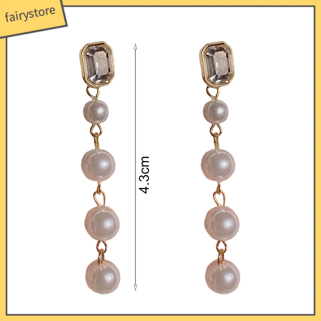 1 Đôi Bông Tai Hình Đám Mây / Trái Tim Đính Đá / Ngọc Trai Giả Thời Trang Dành Cho Nữ