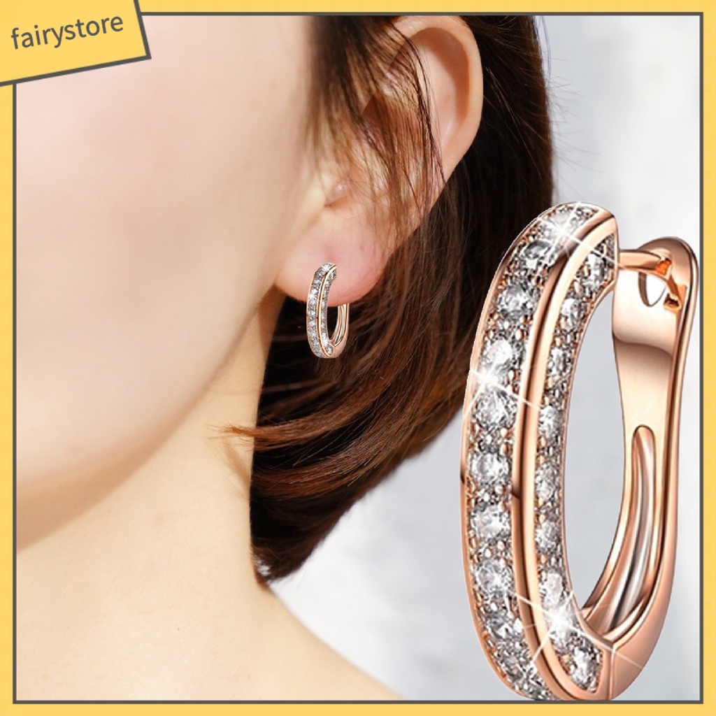 1 Đôi Bông Tai Hình Dainty Tròn Quyến Rũ Dành Cho Nữ