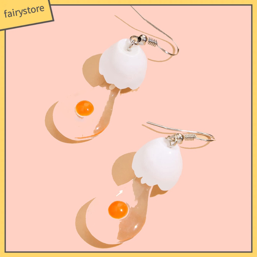 [FRO] 1 Đôi Bông Tai Hình Quả Trứng Vỡ Dễ Thương Trọng Lượng Nhẹ Phù Hợp Sử Dụng Hàng Ngày Cho Nữ