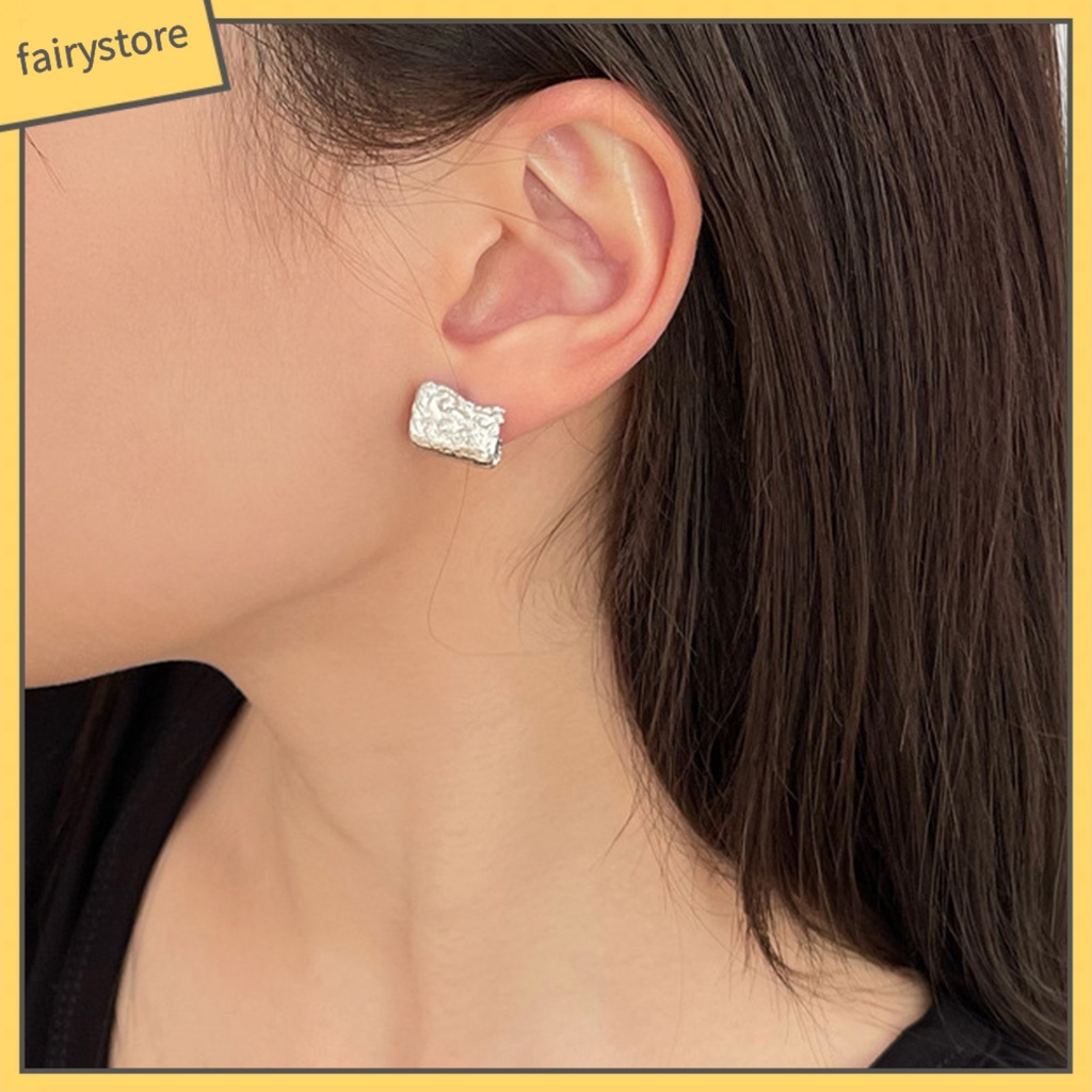 1 Đôi Bông Tai Hình Vuông Tua Rua Phong Cách Hàn Quốc Dành Cho Nữ