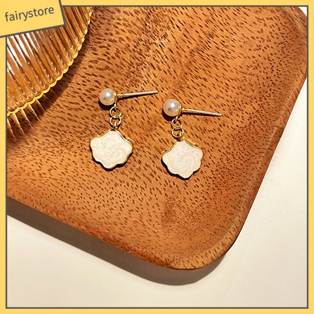 1 Đôi Bông Tai Hình Đám Mây Đính Ngọc Trai Giả Dễ Thương Dành Cho Nữ