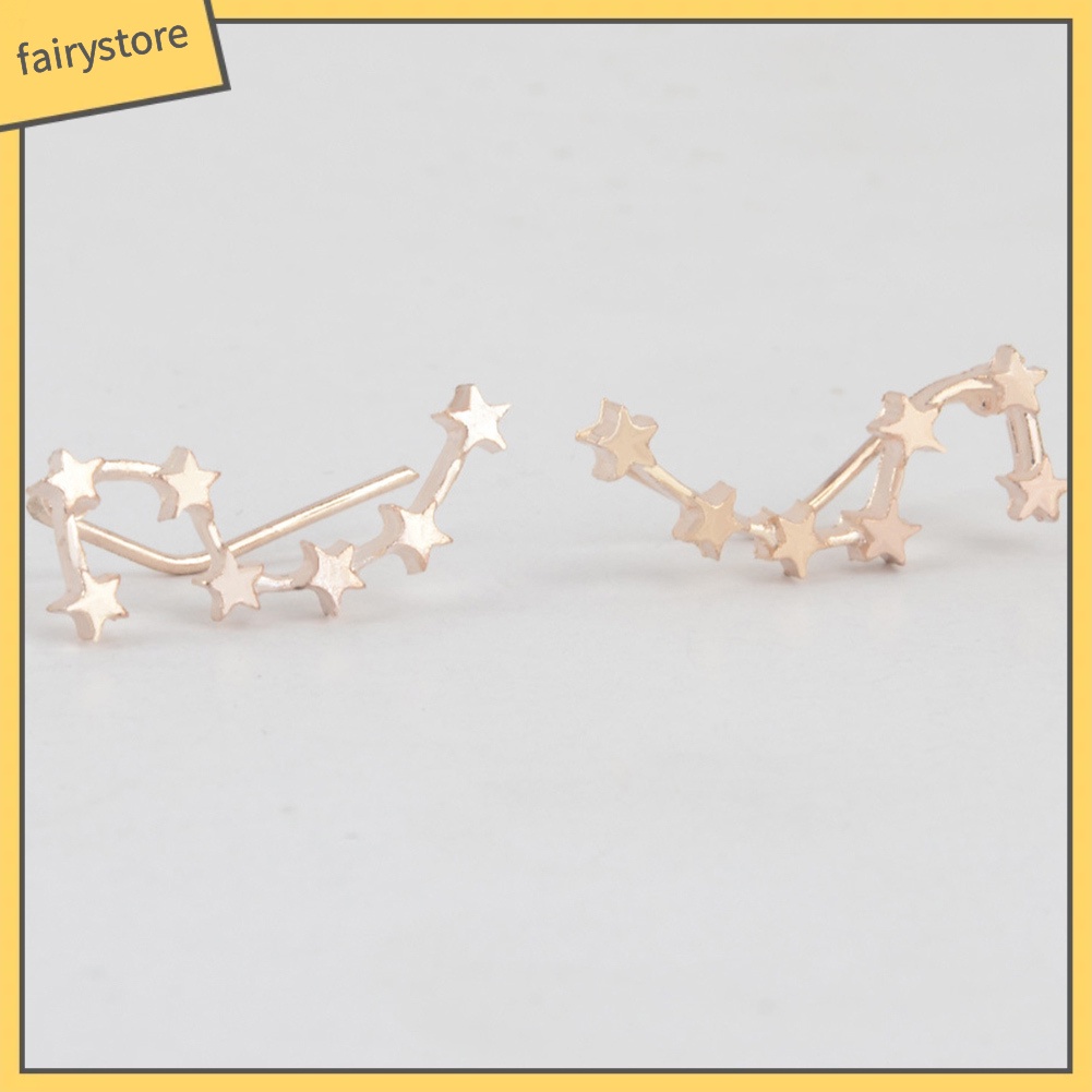 Đôi Khuyên Tai Kẹp Hình Sao Băng Đính Đá Thời Trang Cho Nữ