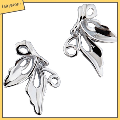 Bông Tai Mạ Bạc Hình Bướm Rỗng Cho Nữ