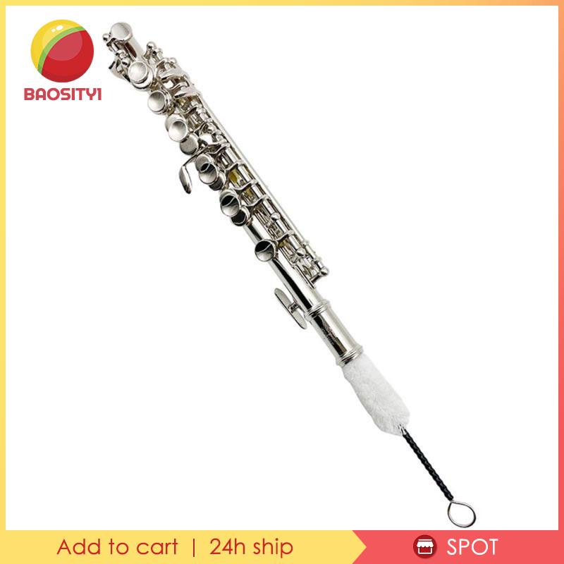 [Baosity 1] Bàn Chải Vệ Sinh Kèn Clarinet Với Tay Cầm Dài Bằng Cotton Mềm Mạ