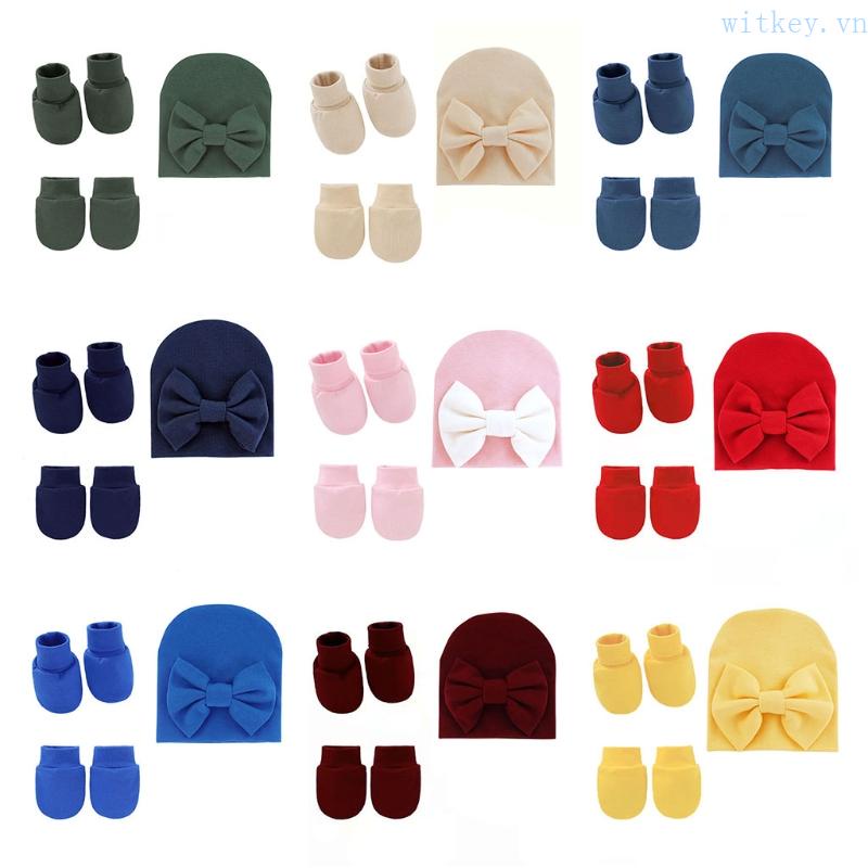 Bộ Mũ Beanie Và Găng Tay Thời Trang Xuân Hè Dễ Thương Cho Bé Gái