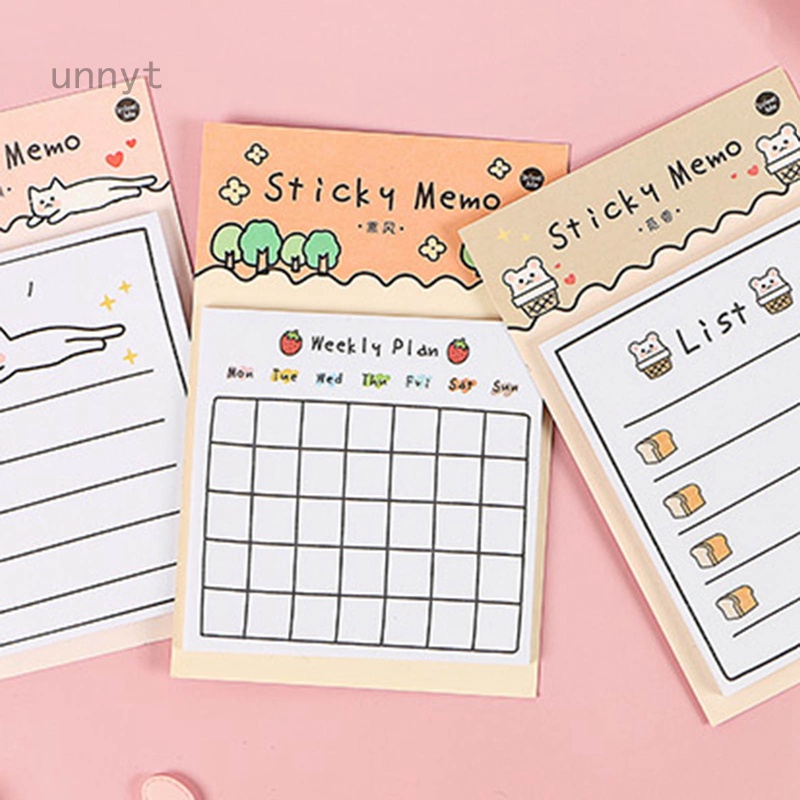 Set 30 Tấm Giấy Ghi Chú Họa Tiết Đáng Yêu Trang Trí Sổ Tay