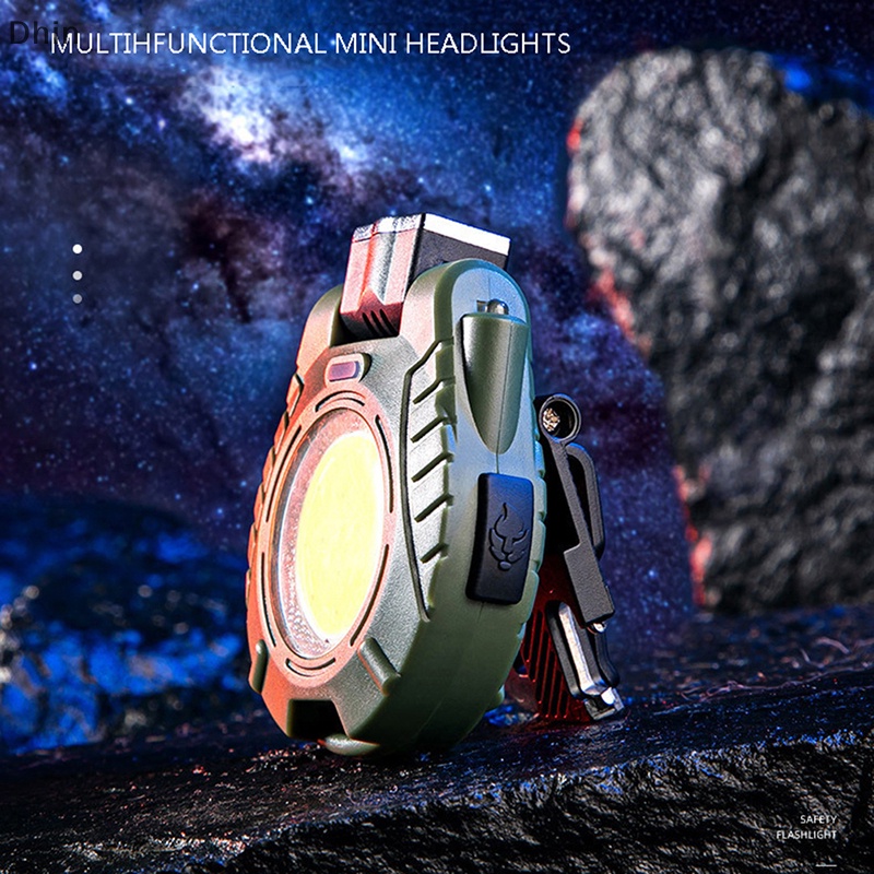 Đèn Pin Mini 6WCOB XPE Gắn Đầu Kẹp Tiện Dụng