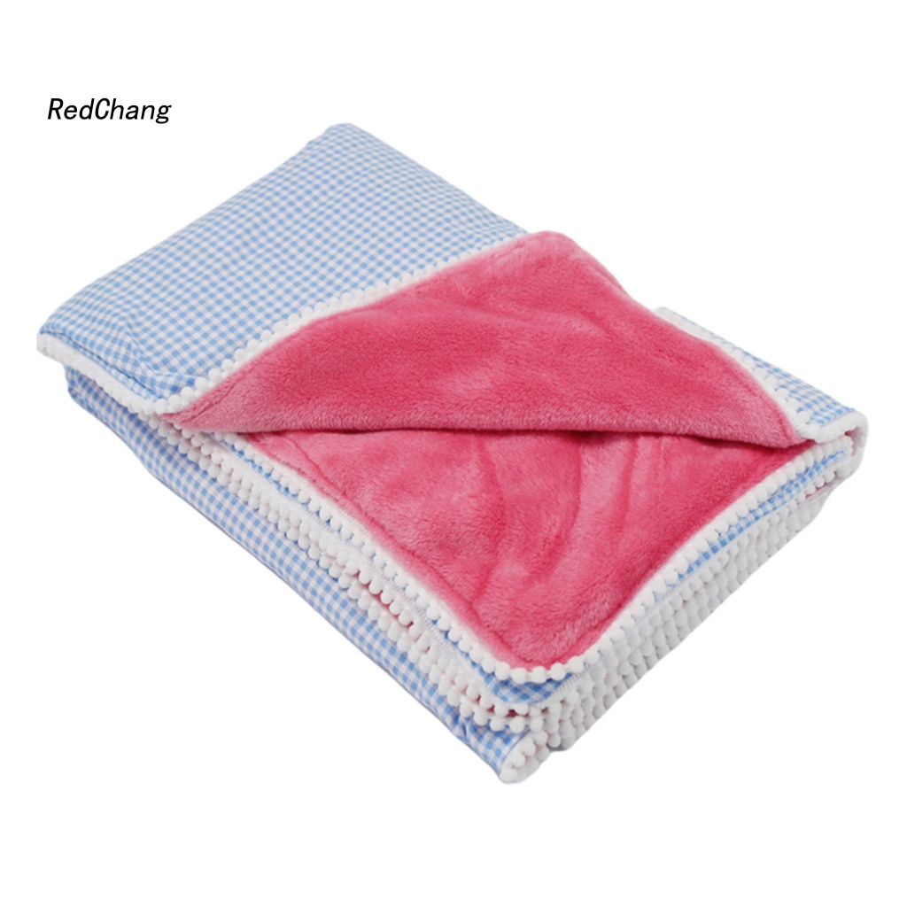 Rc ~ Chăn Bằng Vải Flannel Màu Trơn Giữ Ấm Cho Thú Cưng Cỡ Nhỏ / Vừa / Nhỏ