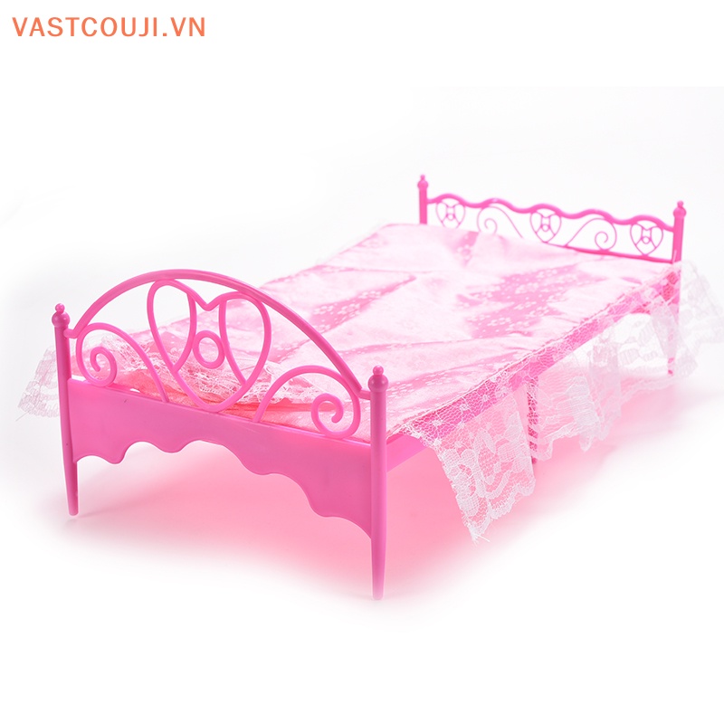 1 Bộ Giường Đơn Và Gối Cho Búp Bê VASTJI Màu Sắc Ngẫu Nhiên