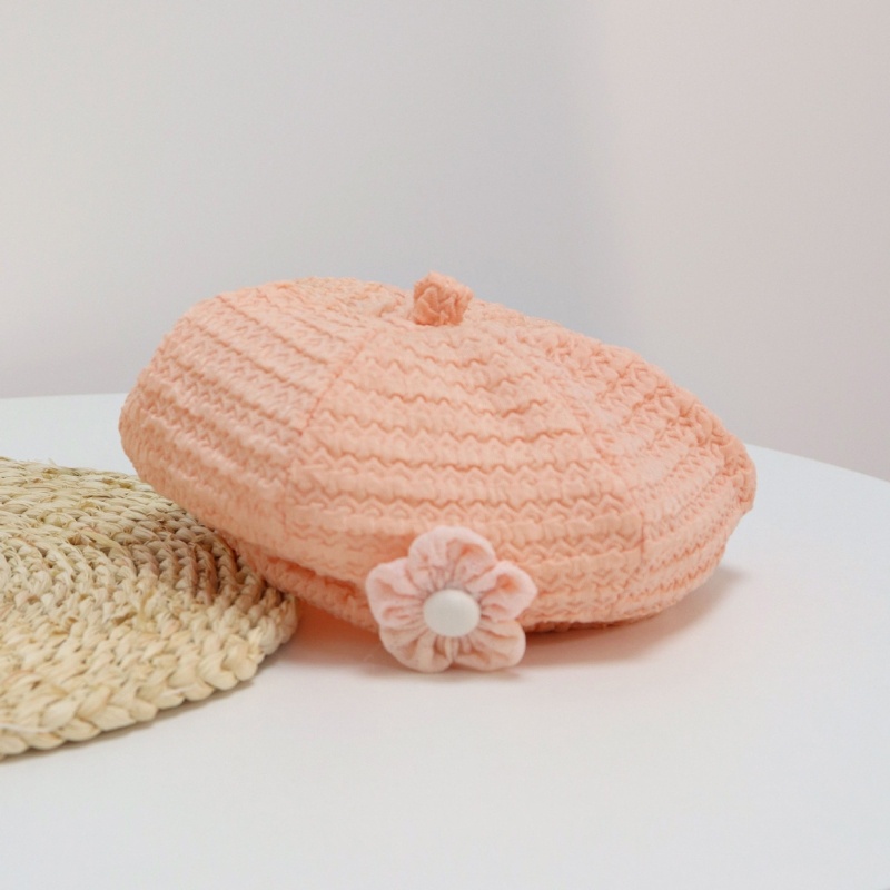 Mũ Beret Mềm Mại Chống Gió Thoáng Khí Thời Trang Xuân Hè Cho Bé
