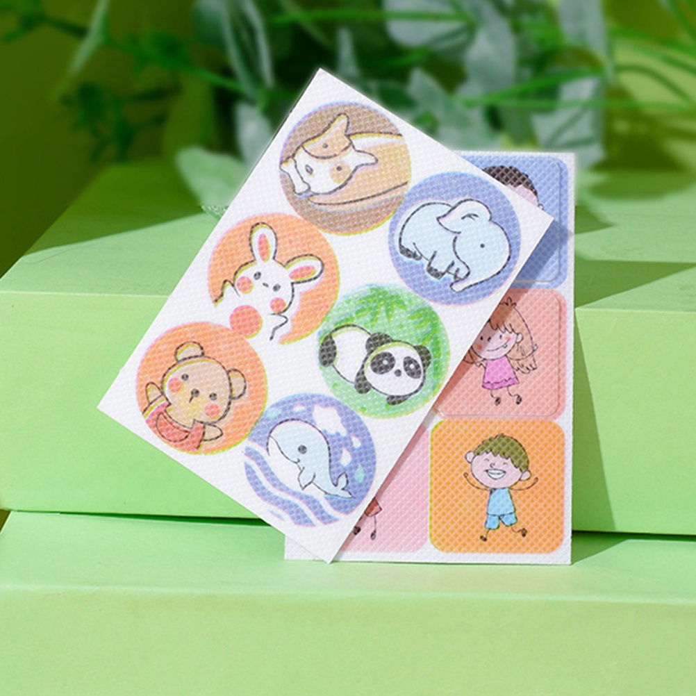 Set 144 / 216 / 360 Miếng Dán Chống Muỗi Họa Tiết Hoạt Hình Dễ Thương Cho Bé