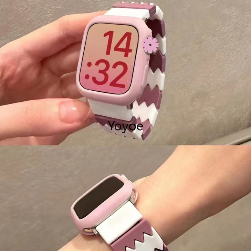 Dây Đeo Đồng Hồ Bằng Silicone Co Giãn 44mm 45mm 49mm 41mm 40mm 38mm 42mm Cho iwatch Ultra Series 7 Se 3 4 5 6 8