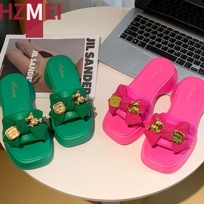 Huizumei Dép Đi Biển Đế Dày Mềm Mại Thời Trang Mùa Hè Cho Nữ