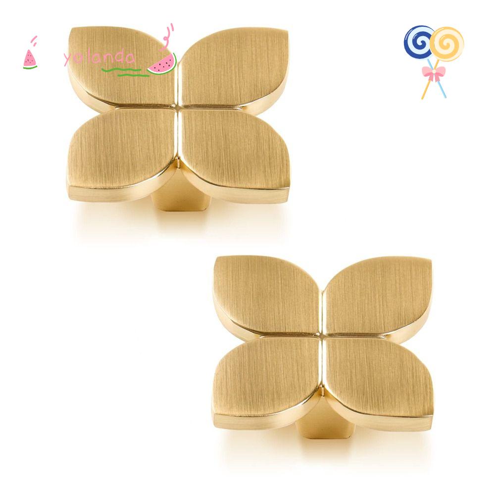 Tay Nắm Cửa Tủ Hình Hoa Bốn Lá Phong Cách Vintage