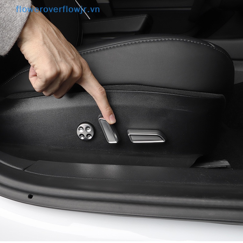 Set 6 Miếng Dán Nút Điều Chỉnh Ghế Ngồi Trang Trí Nội Thất Xe Hơi Tesla Model 3 Y
