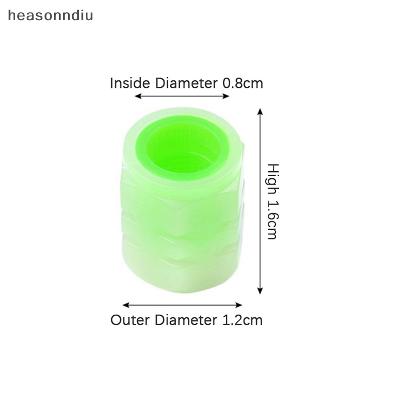 Set 4 Nắp Van Lốp Xe Dạ Quang Thông Dụng Cho Xe Hơi / Xe Máy