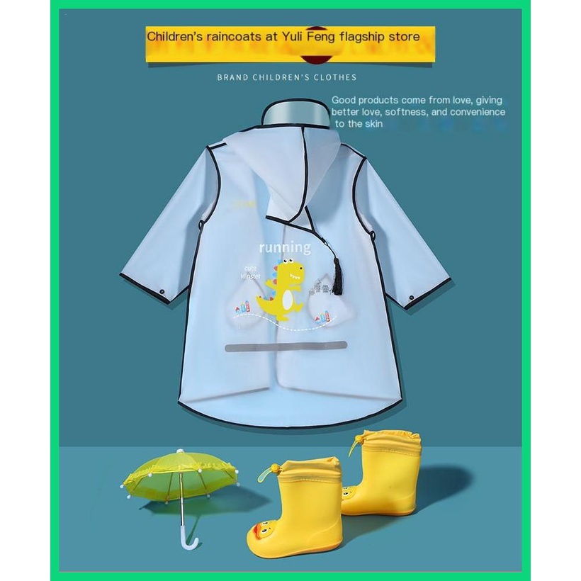 Áo Mưa Chống Thấm Nước In Họa Tiết Hoạt Hình Dễ Thương Tiện Dụng Cho Bé Mẫu Giáo