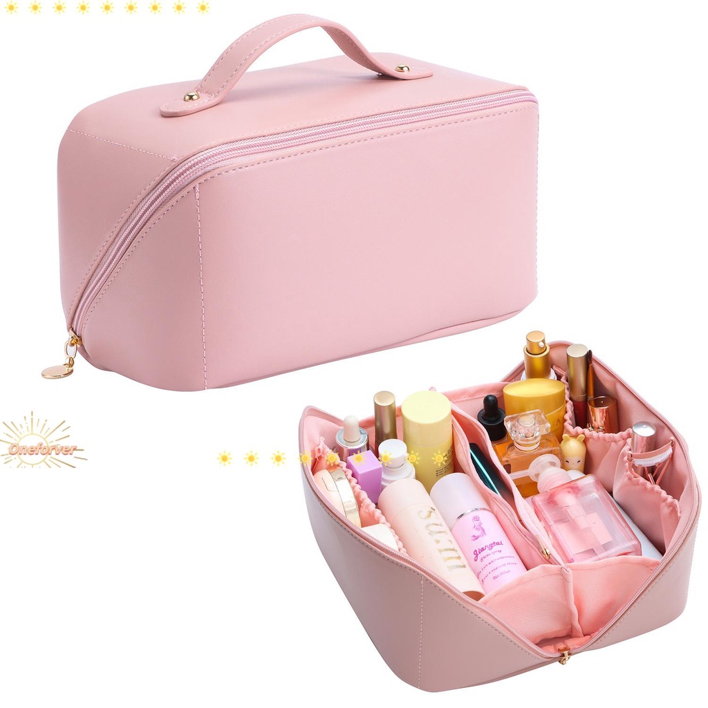 Túi Đựng Mỹ Phẩm Da PU Chống Thấm Nước Thiết Kế Phẳng Mới 2022