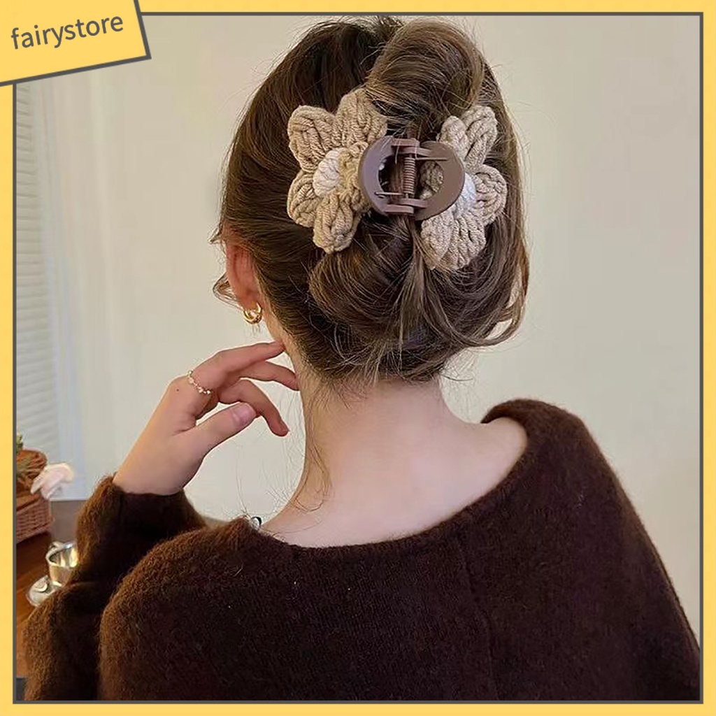 Kẹp Tóc Càng Cua Cố Định Tóc Đuôi Ngựa Mạnh Chống Trượt Màu Sắc Tương Phản