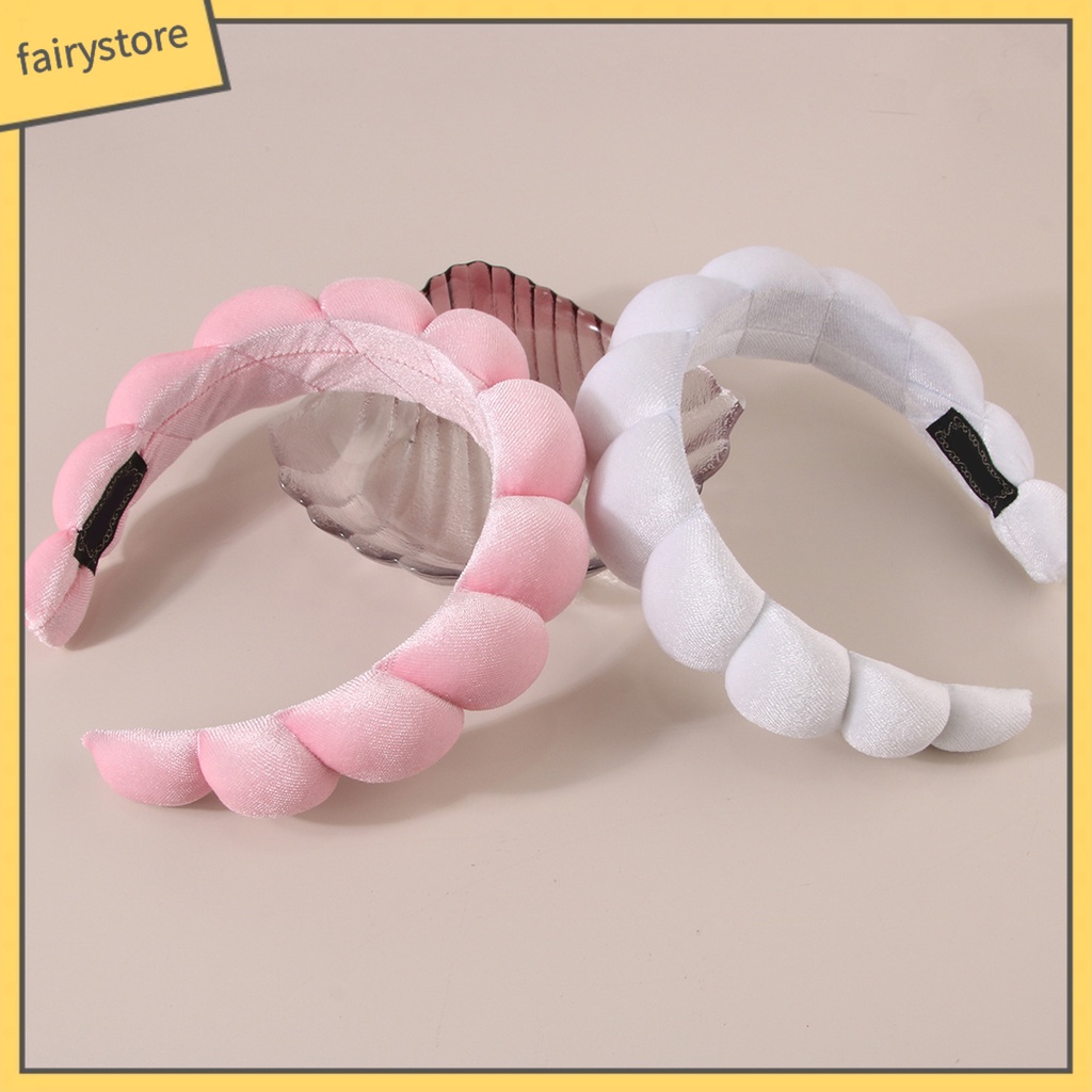 Băng Đô Mềm Mại Co Giãn Màu Trơn Chống Trượt Dùng Rửa Mặt