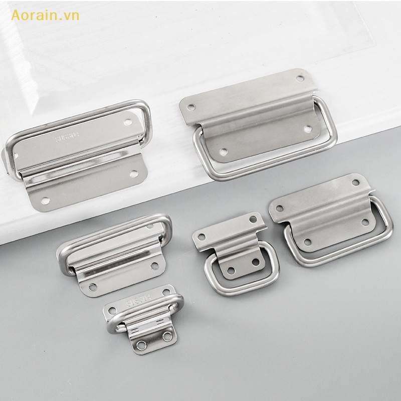 {Aorain} Tay Cầm Hộp Công Cụ Bằng Thép Không Gỉ Cứng Có Thể Gấp Lại Dễ Dàng Cài Đặt Cho Đồ Nội