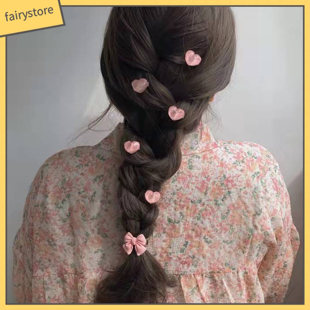 Kẹp Tóc Hình Trái Tim / Hoa Hồng / Nơ / Bướm Dễ Thương Chống Trượt Thời Trang Mùa Hè Cho Nữ