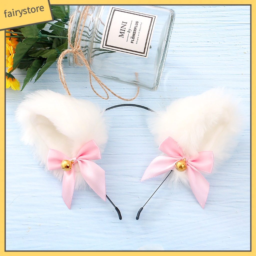 Băng Đô Tai Thỏ Giả Lông Thú Thời Trang Hóa Trang Tiệc Tùng